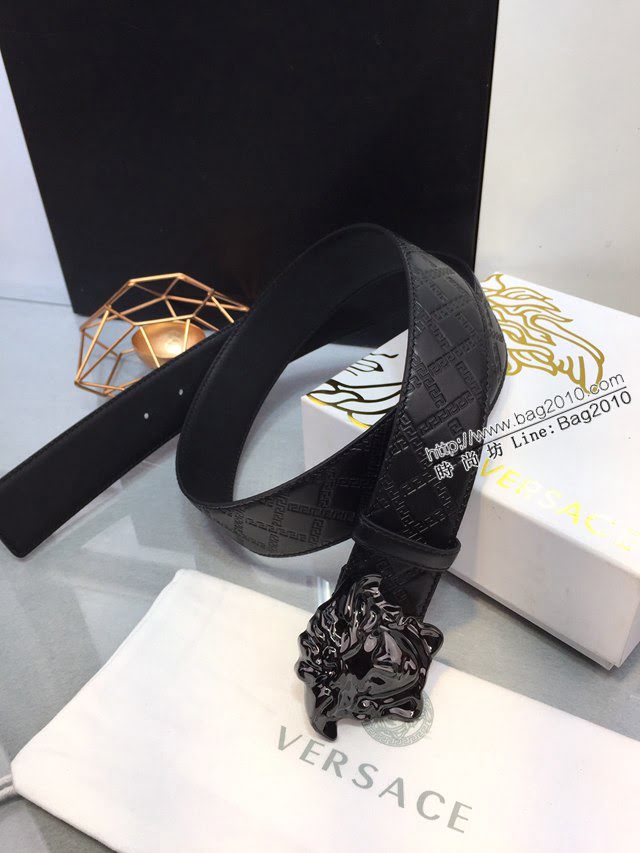 VERSVE男士皮帶 範思哲希臘回紋壓花腰帶  jjp1946